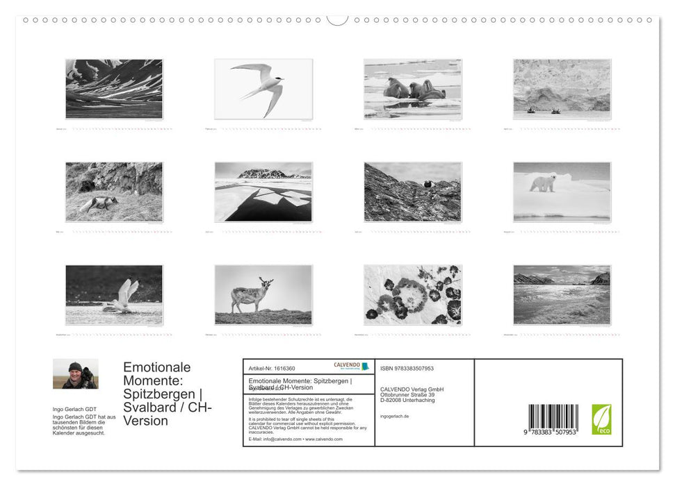 Emotionale Momente: Spitzbergen Svalbard / CH-Version (CALVENDO Premium Wandkalender 2024)