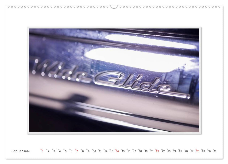 Emotional moments: Harley Davidson - Wide Glide / CH version (CALVENDO Premium Wall Calendar 2024) 