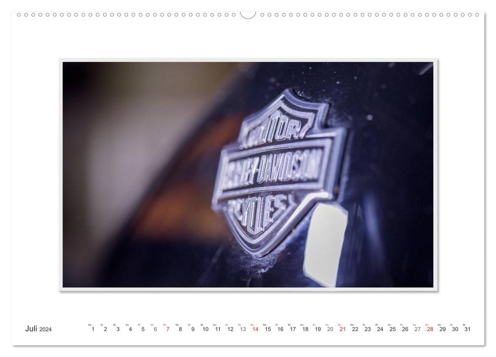 Emotional moments: Harley Davidson - Wide Glide / CH version (CALVENDO Premium Wall Calendar 2024) 