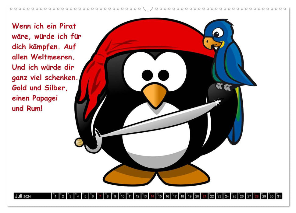 Pinguine im siebten Himmel! (CALVENDO Premium Wandkalender 2024)