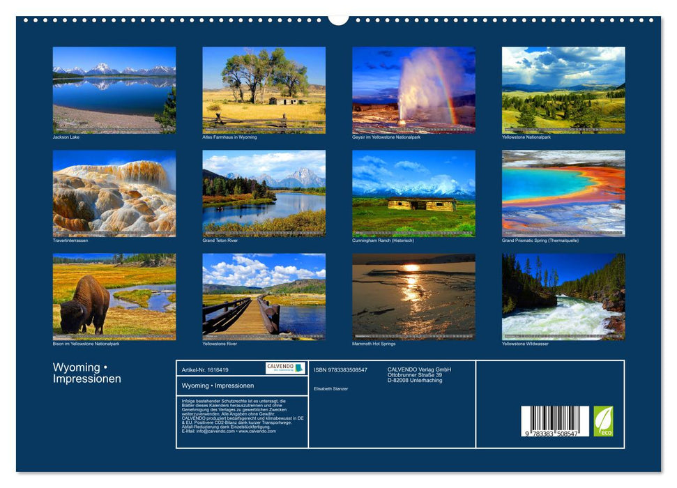 Wyoming • Impressions (CALVENDO Premium Wall Calendar 2024) 