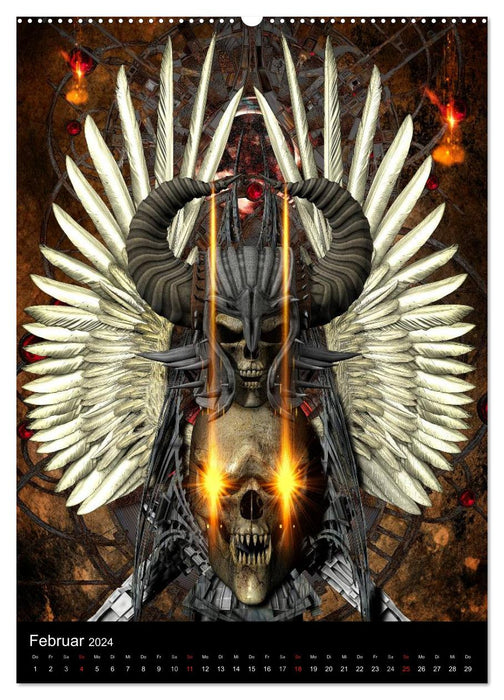 SOD - Skulls Of Death Vol. I - Skull Artworks (CALVENDO Wall Calendar 2024) 