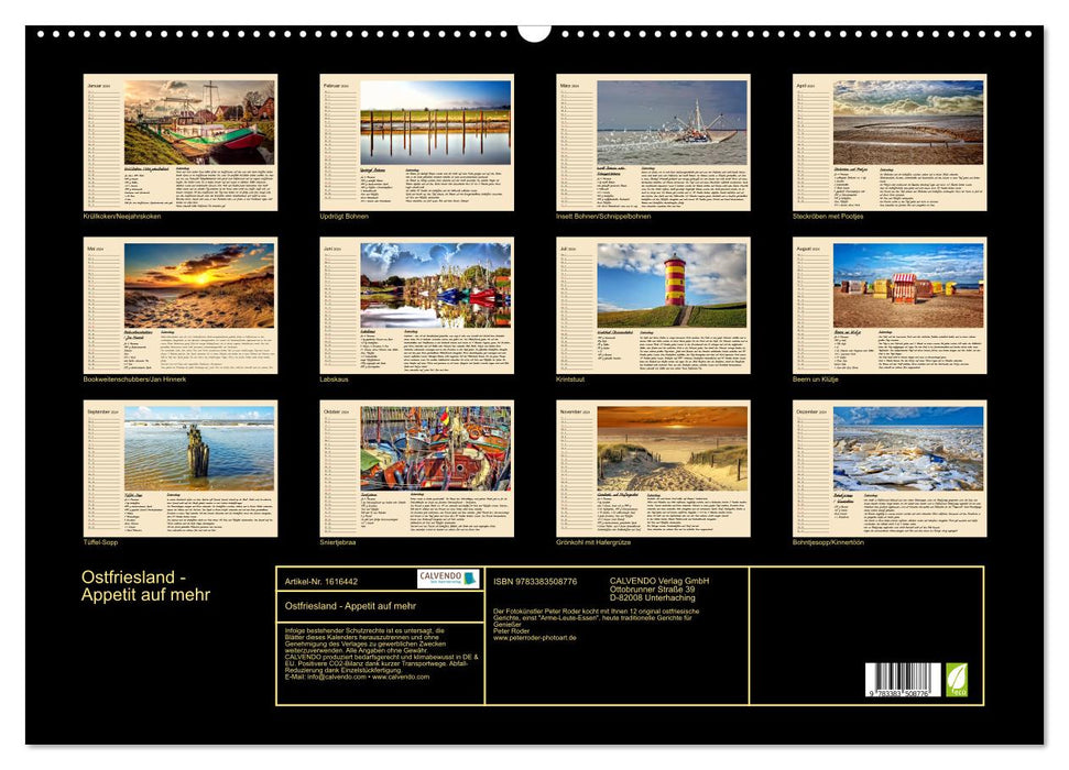 East Frisia - appetite for more (CALVENDO wall calendar 2024) 