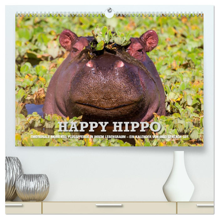 Emotionale Momente. Happy Hippo / CH-Version (CALVENDO Premium Wandkalender 2024)