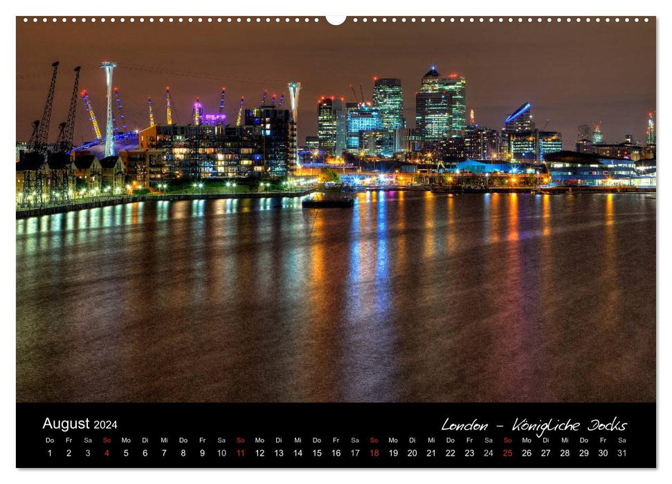 European cities at night (CALVENDO wall calendar 2024) 