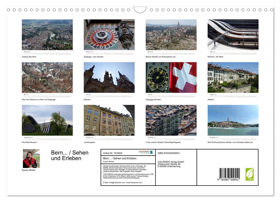 Bern... / See and experience / Photographic city tour (CALVENDO wall calendar 2024) 