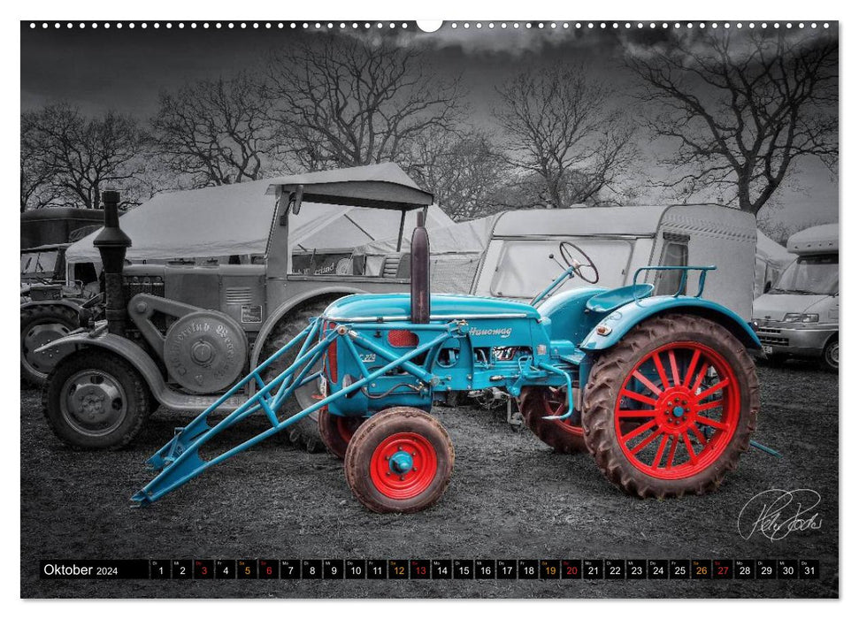 Tractor - Vintage Car (CALVENDO Premium Wall Calendar 2024) 