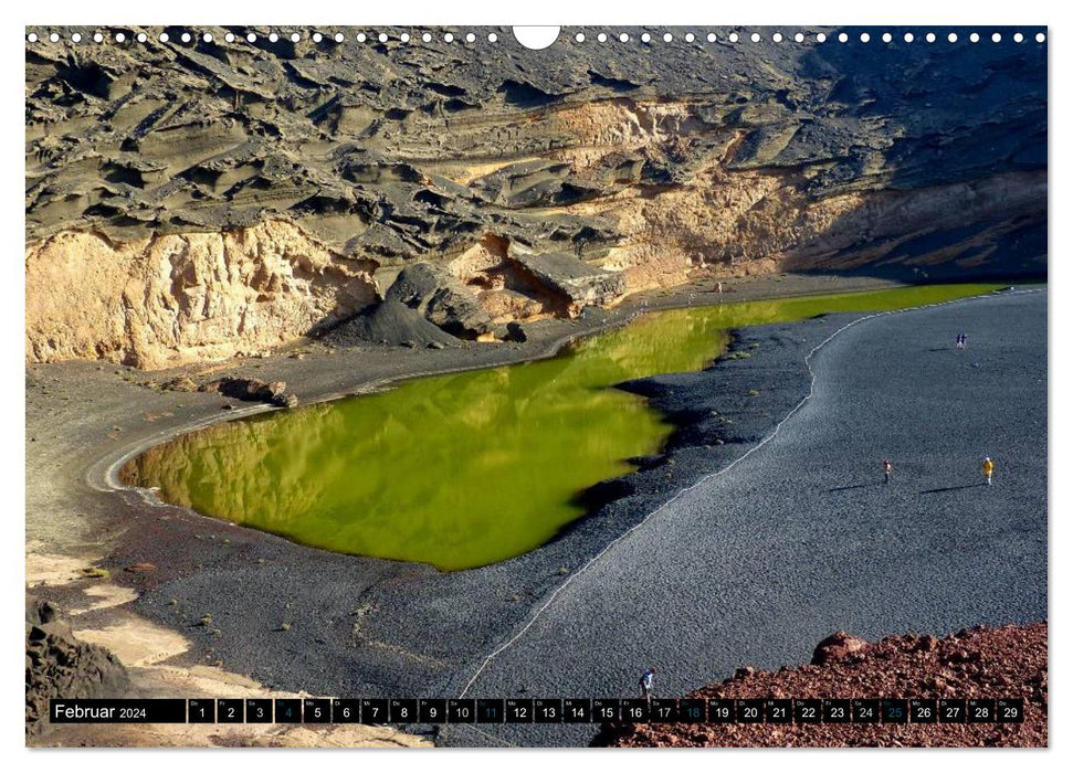 Île volcanique de Lanzarote (Calendrier mural CALVENDO 2024) 