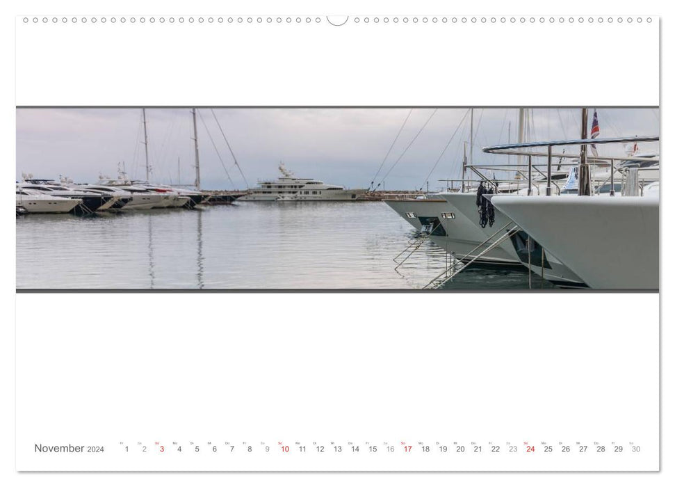 Emotional moments: Yachts - elegant luxury on the oceans (CALVENDO wall calendar 2024) 