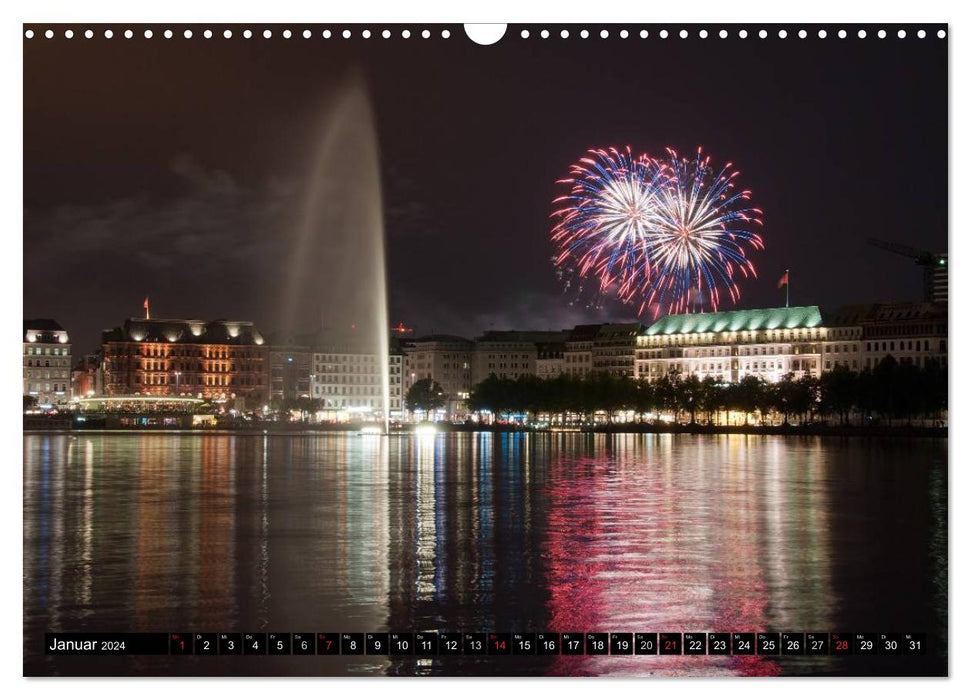 Hamburg - Alster (CALVENDO wall calendar 2024) 