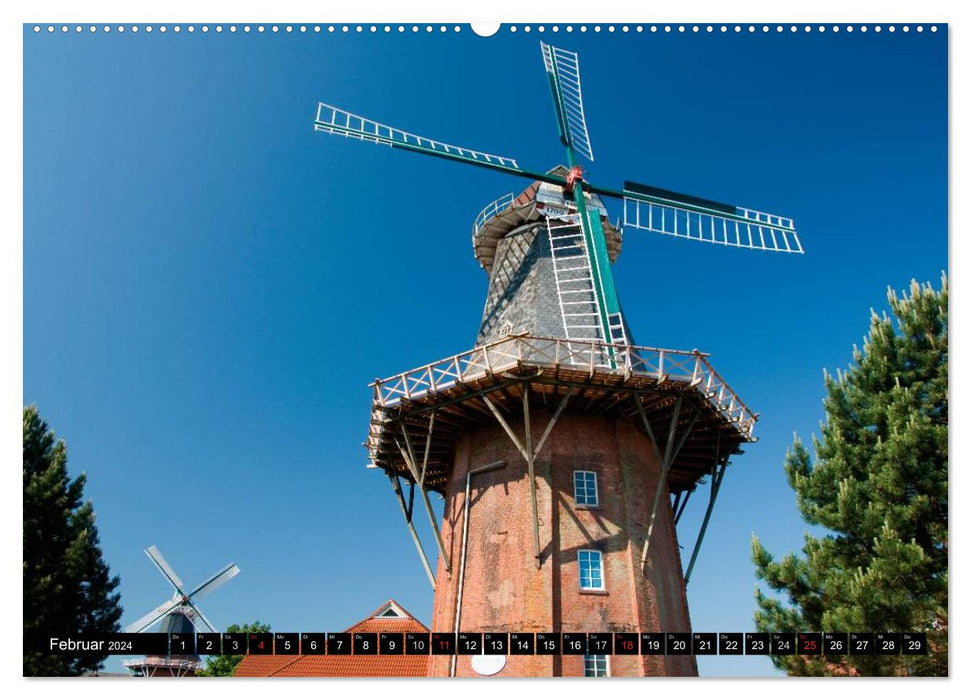Windmühlen in Deutschland (CALVENDO Premium Wandkalender 2024)