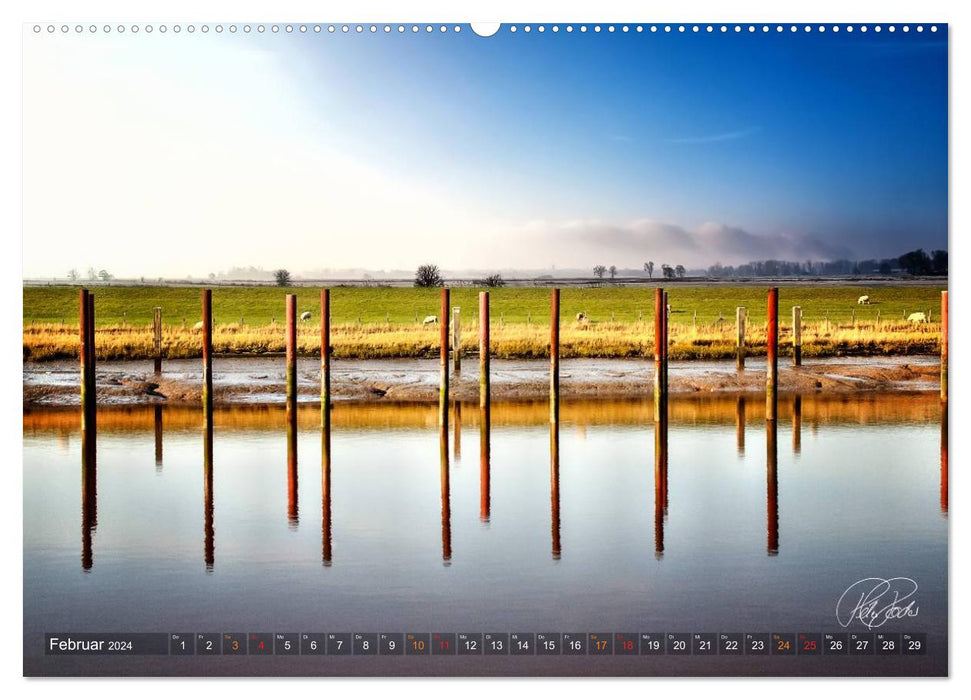 Friesland - Watt und Nordsee / CH-Version (CALVENDO Premium Wandkalender 2024)