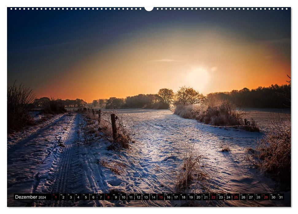 Friesland - enchanted landscape on the North Sea / CH version (CALVENDO Premium Wall Calendar 2024) 