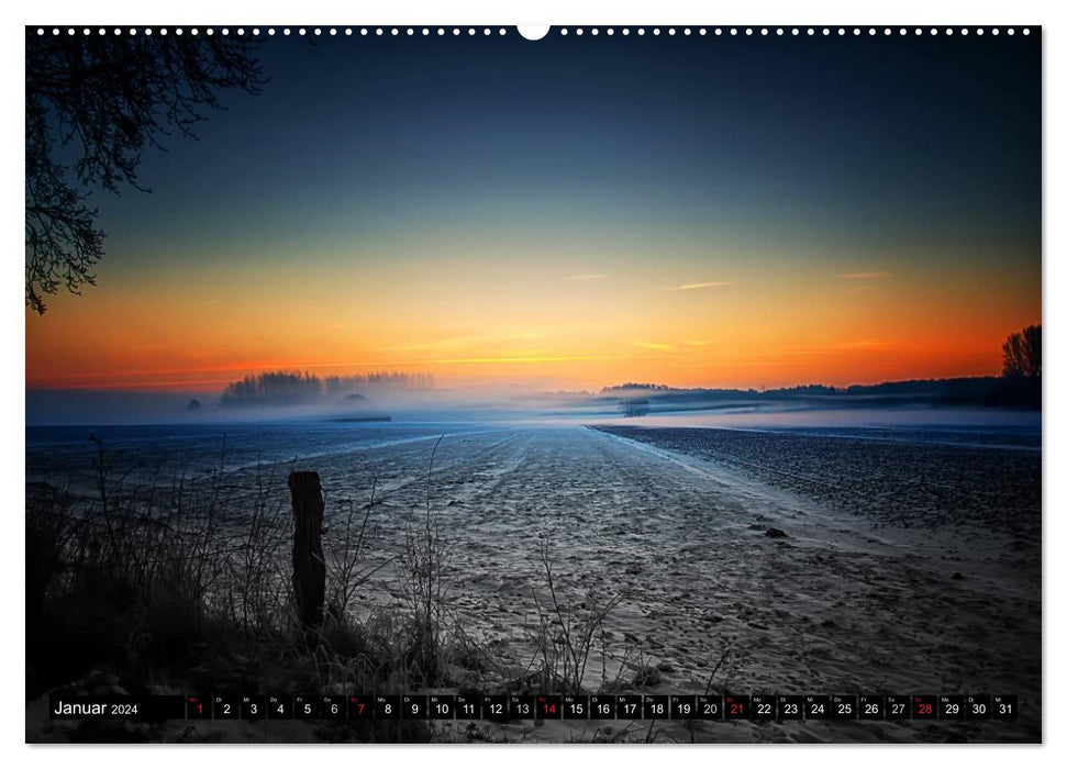Friesland - enchanted landscape on the North Sea / CH version (CALVENDO Premium Wall Calendar 2024) 