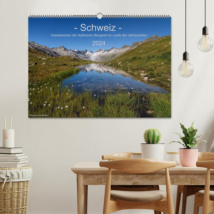 Suisse - Impressions du monde idyllique de la montagne au fil des saisons (calendrier mural CALVENDO 2024) 