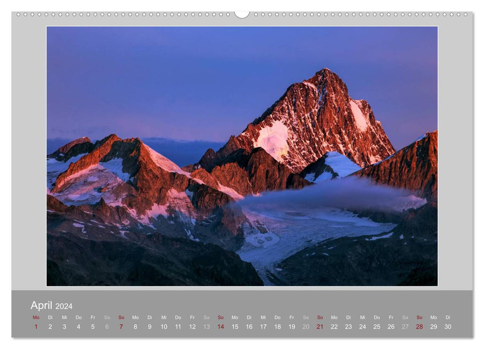 Suisse - Impressions du monde idyllique de la montagne au fil des saisons (calendrier mural CALVENDO 2024) 