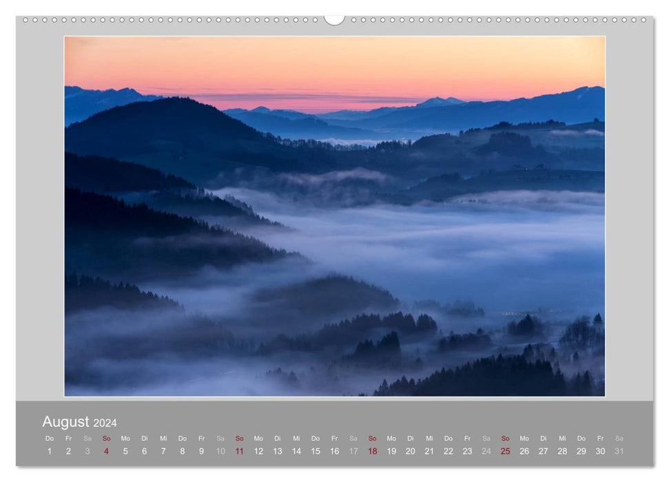 Schweiz - Impressionen der idyllischen Bergwelt im Laufe der Jahreszeiten (CALVENDO Wandkalender 2024)