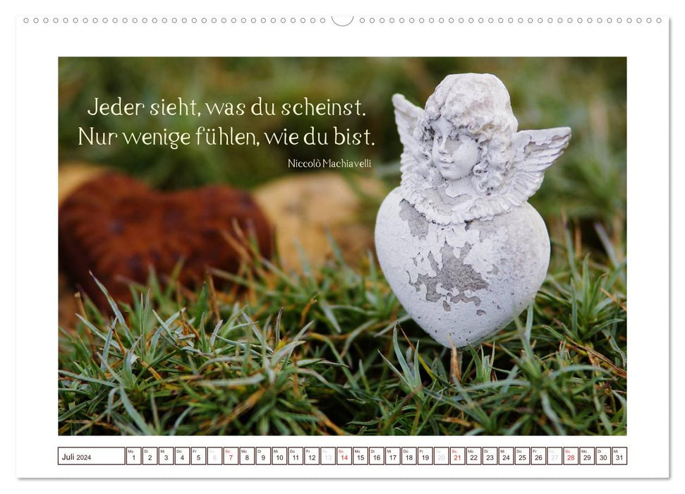 Angel calendar with quotes / CH version (CALVENDO Premium Wall Calendar 2024) 