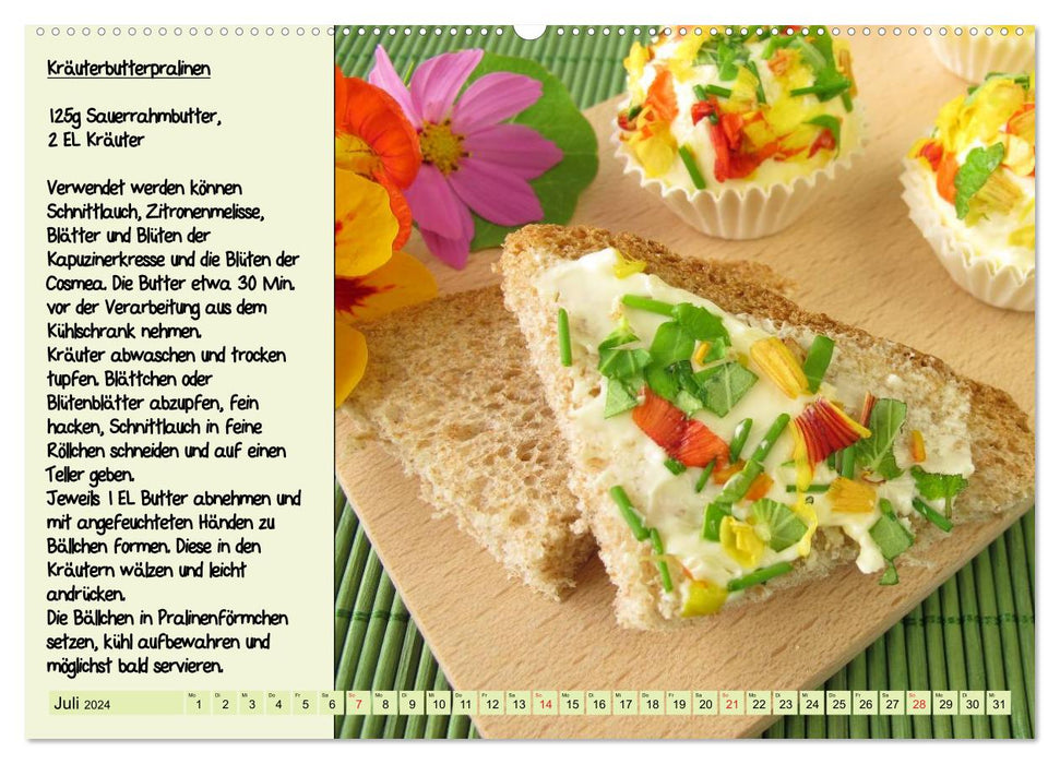 Delicious spreads - A calendar with recipes (CALVENDO Premium Wall Calendar 2024) 
