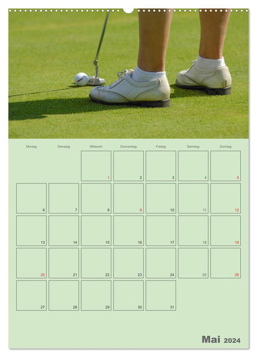Der Golf-Teetime Planer für das ganze Jahr / Planer (CALVENDO Wandkalender 2024)