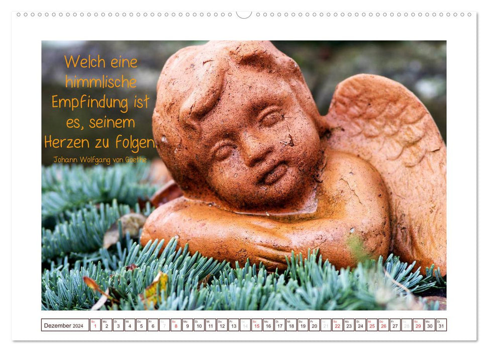 Angel calendar with quotes (CALVENDO Premium Wall Calendar 2024) 