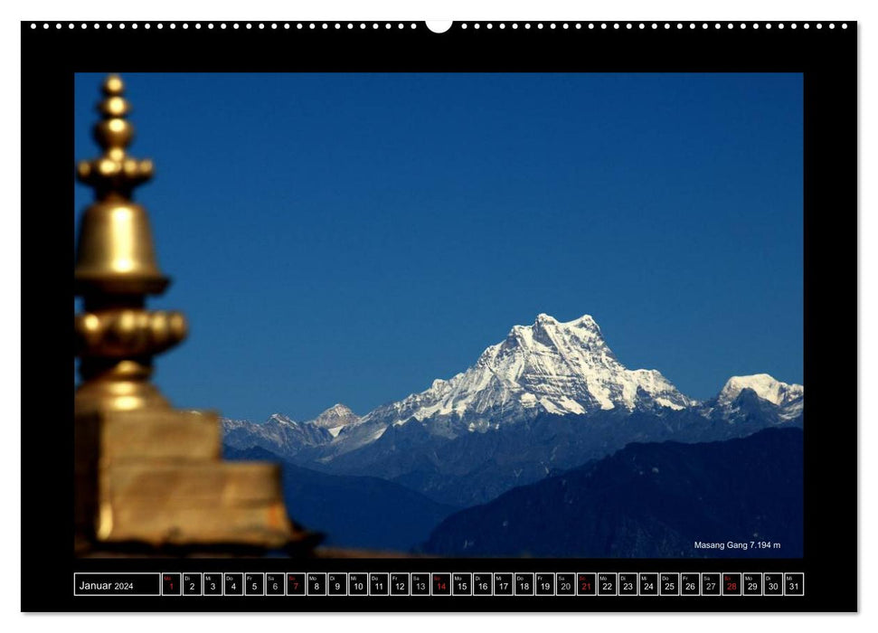 Bhutan Druk Yul 2024 (CALVENDO Premium Wandkalender 2024)