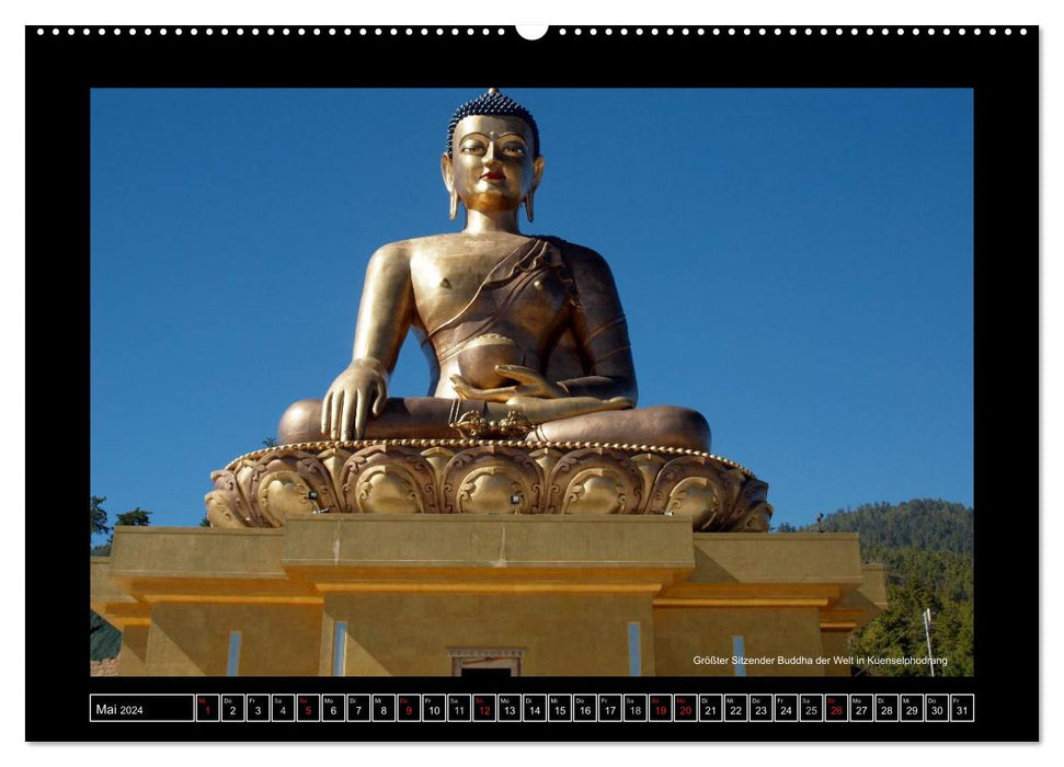 Bhutan Druk Yul 2024 (CALVENDO Premium Wall Calendar 2024) 