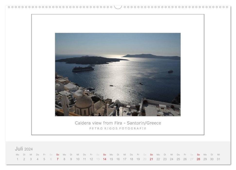 Santorini 2024 (CALVENDO Premium Wall Calendar 2024) 