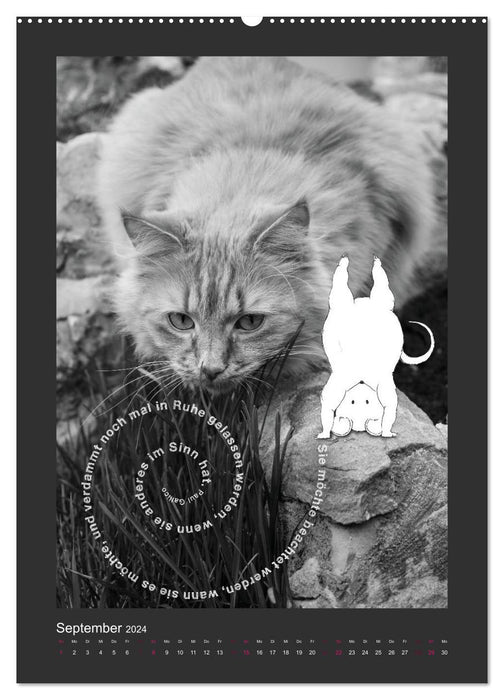 Chat et souris (Calendrier mural CALVENDO Premium 2024) 