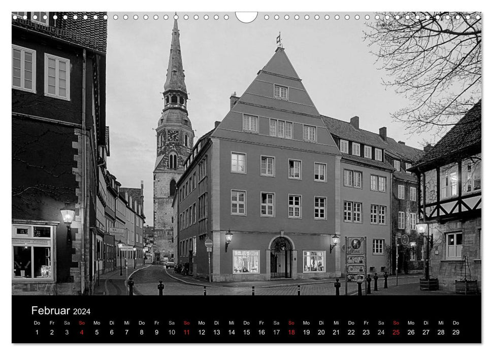 Hanover Monochrome Impressions (CALVENDO Wall Calendar 2024) 