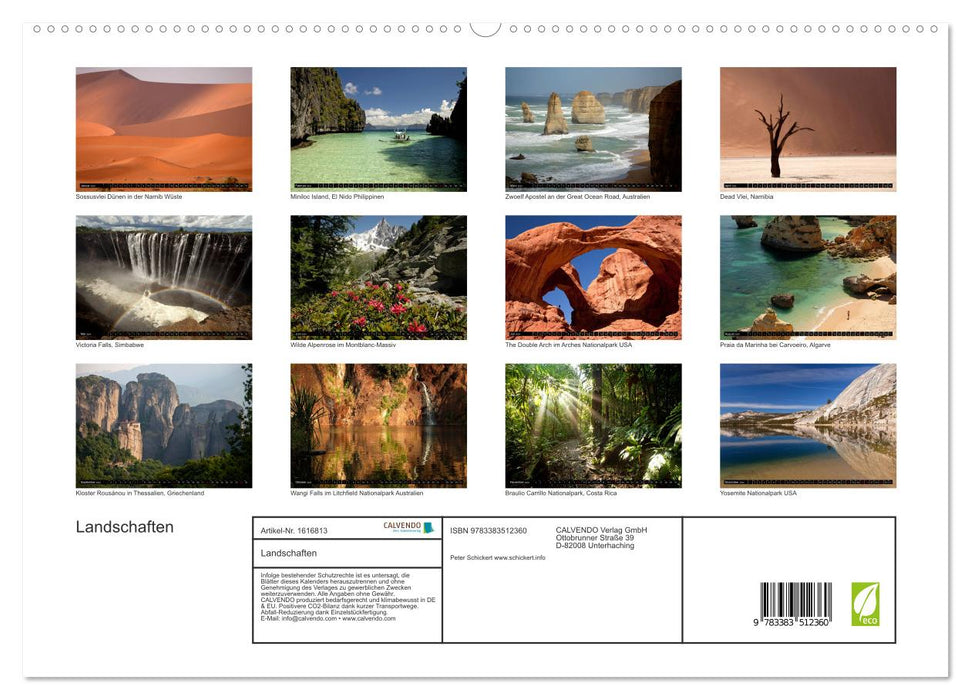 Landscapes (CALVENDO Premium Wall Calendar 2024) 