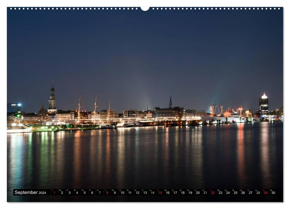 My Hamburg - Most beautiful at night (CALVENDO wall calendar 2024) 