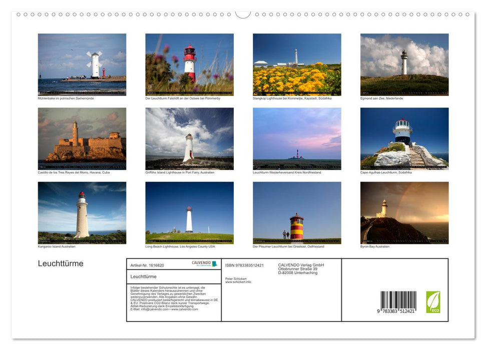 Lighthouses (CALVENDO Premium Wall Calendar 2024) 