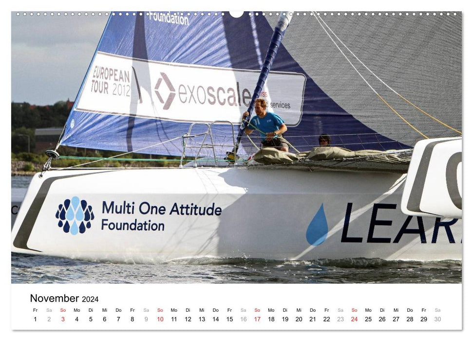 Gigantic sailing trimarans (CALVENDO Premium wall calendar 2024) 