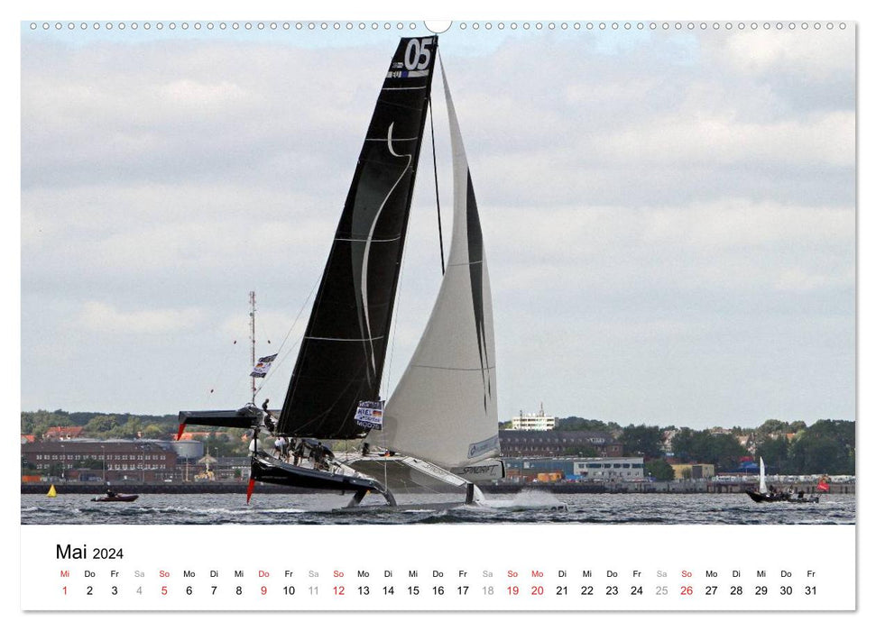 Gigantic sailing trimarans (CALVENDO Premium wall calendar 2024) 