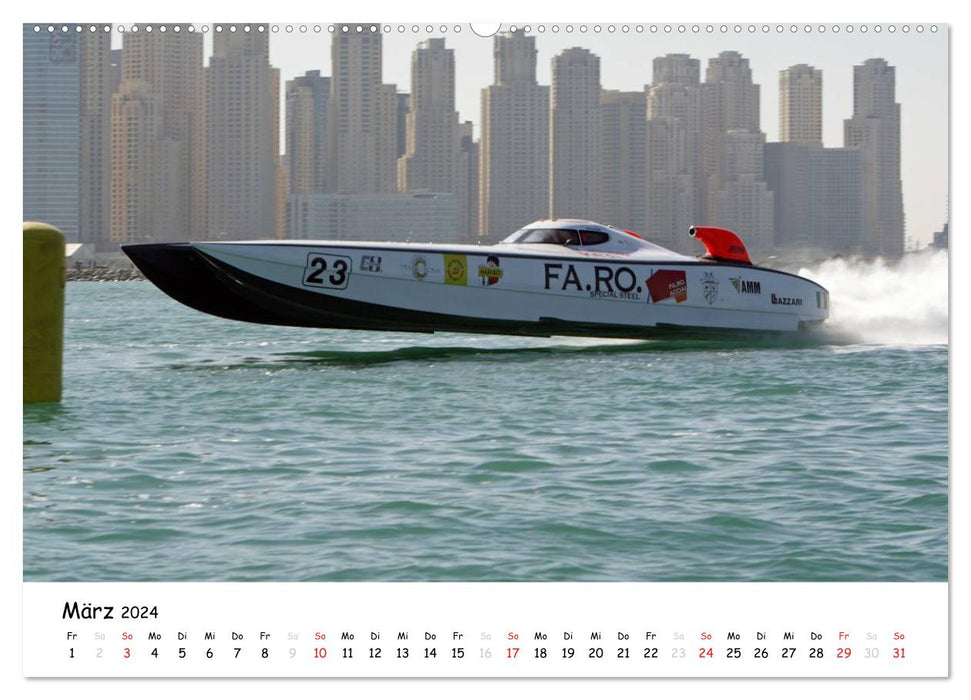 Offshore Powerboats (CALVENDO Premium Wandkalender 2024)
