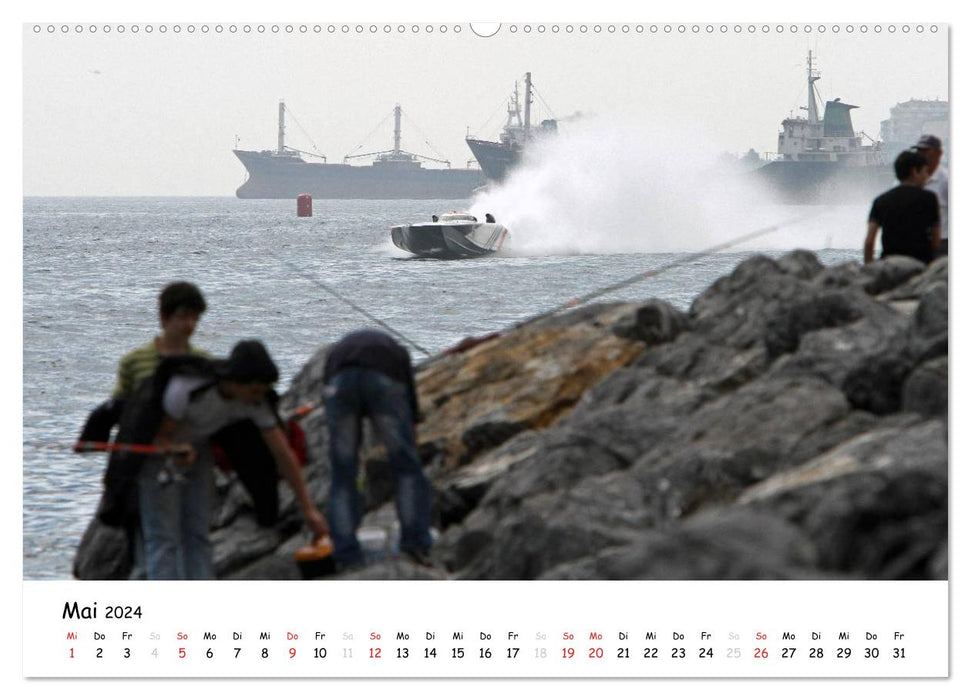 Bateaux à moteur offshore (Calvendo Premium Wall Calendar 2024) 