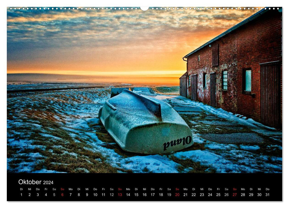 The Hallig Langeneß / CH version (CALVENDO Premium Wall Calendar 2024) 