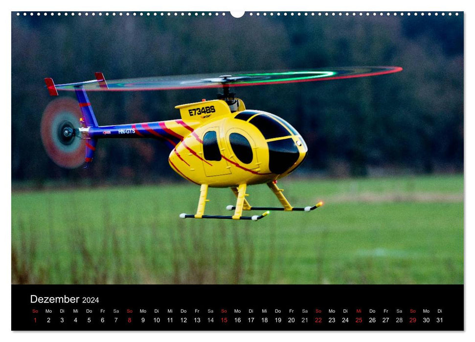 Maquette hélicoptère / version CH (calendrier mural CALVENDO Premium 2024) 