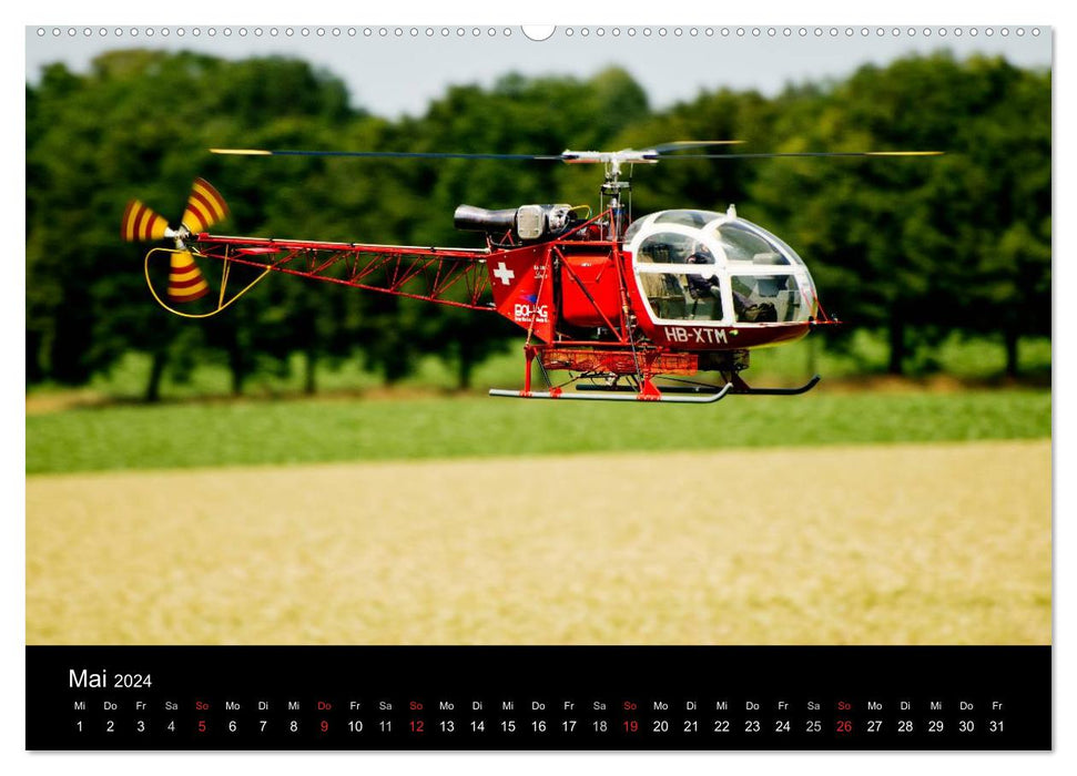 Maquette hélicoptère / version CH (calendrier mural CALVENDO Premium 2024) 