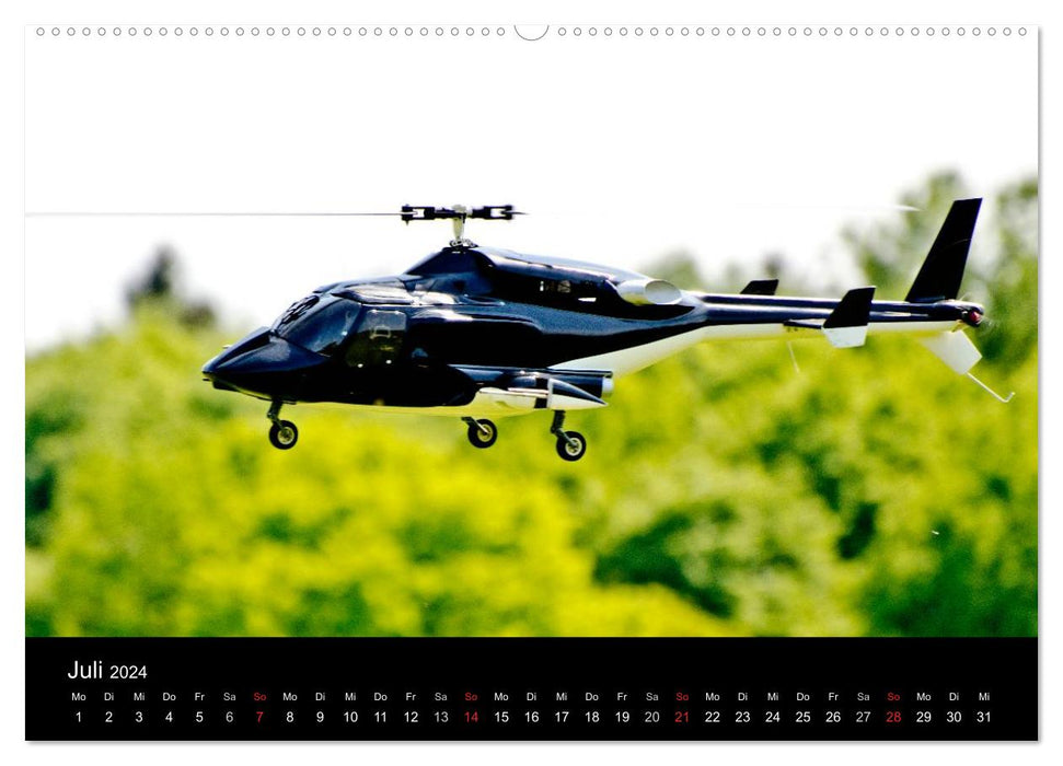 Model helicopter / CH version (CALVENDO Premium wall calendar 2024) 