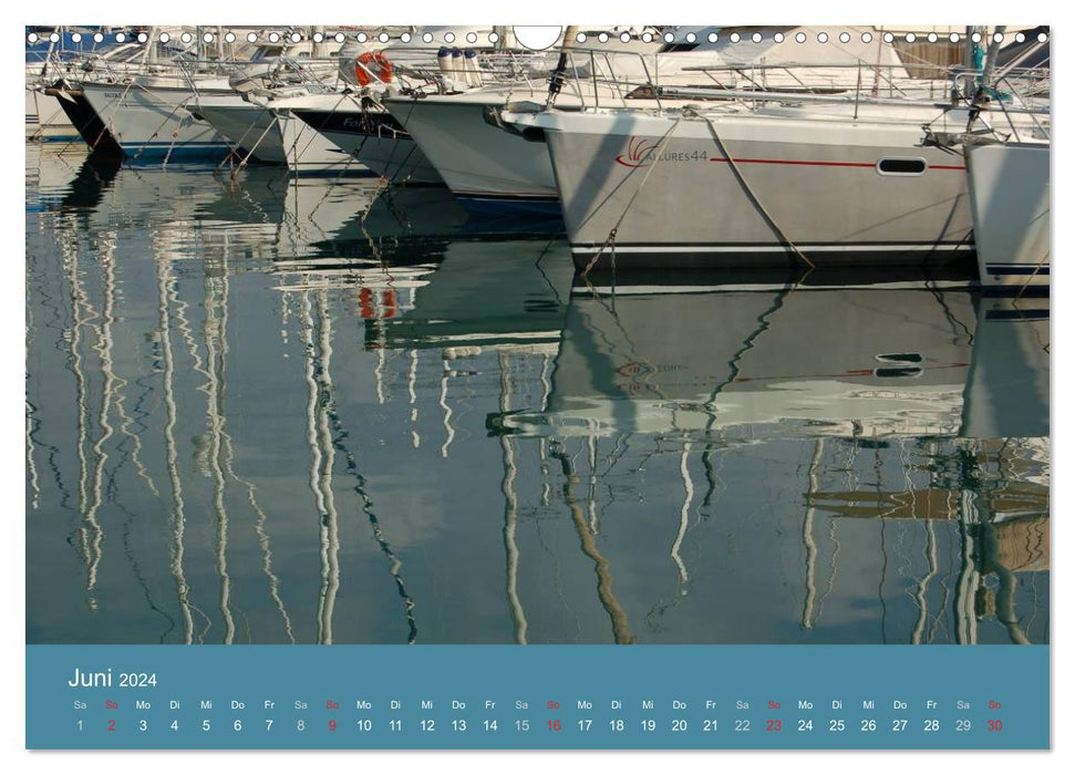 L'eau sous la quille - navires et bateaux dans le monde entier (calendrier mural CALVENDO 2024) 