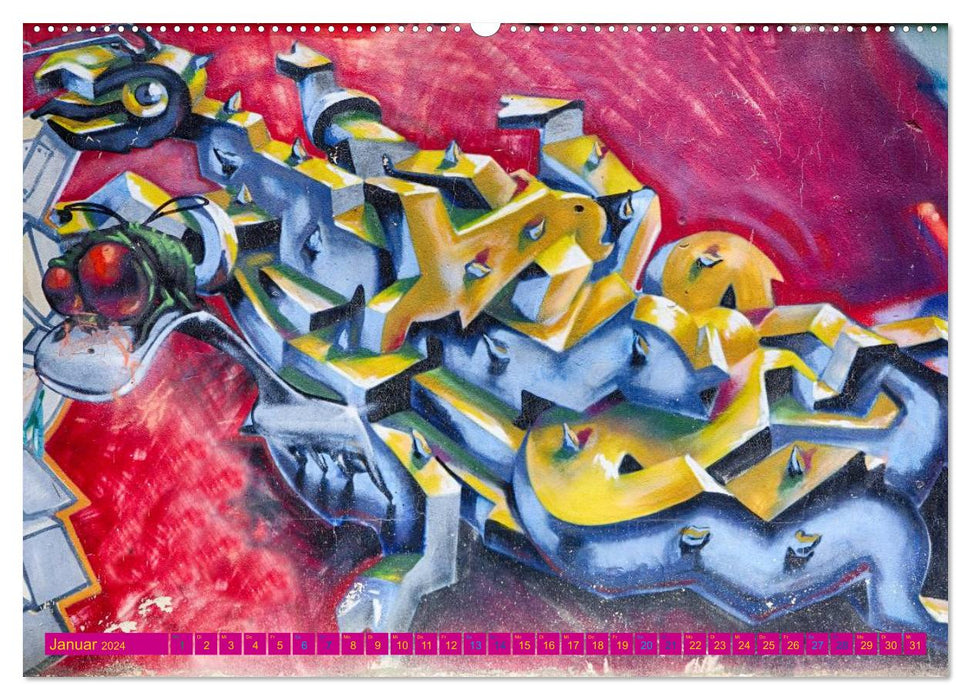 Dresden Graffiti (CALVENDO Wandkalender 2024)