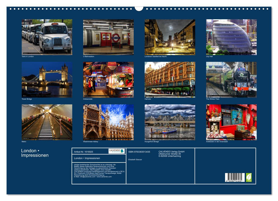 London • Impressions (CALVENDO wall calendar 2024) 