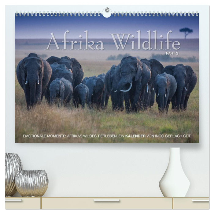 Moments d'émotion : la faune africaine. Partie 3. / Version CH (calendrier mural CALVENDO Premium 2024) 
