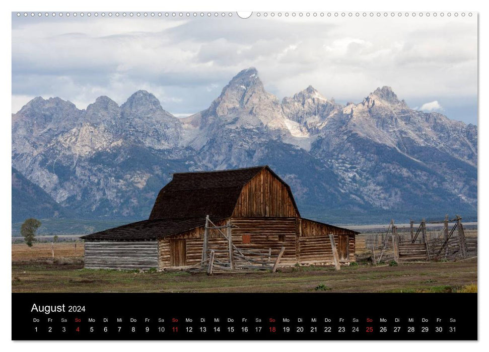 Wyoming & South Dakota (CALVENDO Wandkalender 2024)