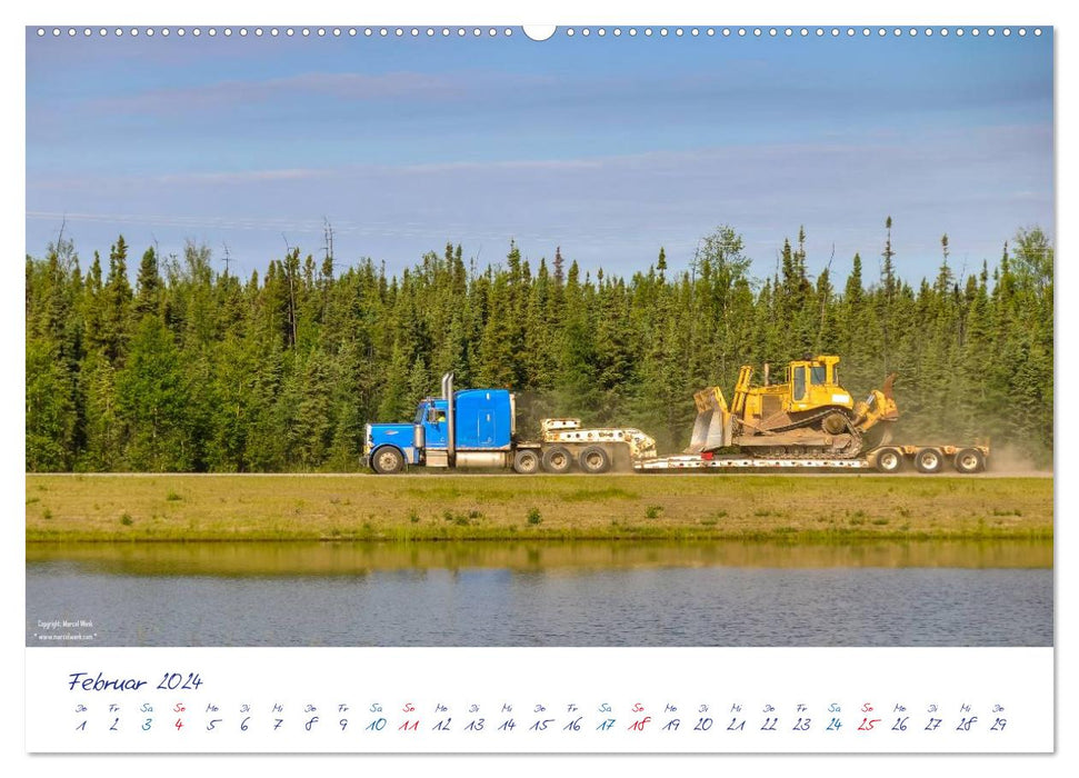 Voitures et camions américains en version Alaska / CH (calendrier mural CALVENDO Premium 2024) 