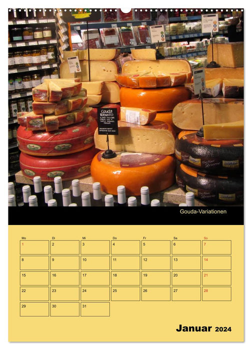 Tous les fromages / Planificateur (Calvendo Premium Wall Calendar 2024) 