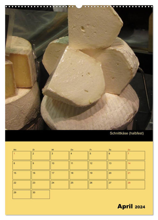 Tous les fromages / Planificateur (Calvendo Premium Wall Calendar 2024) 