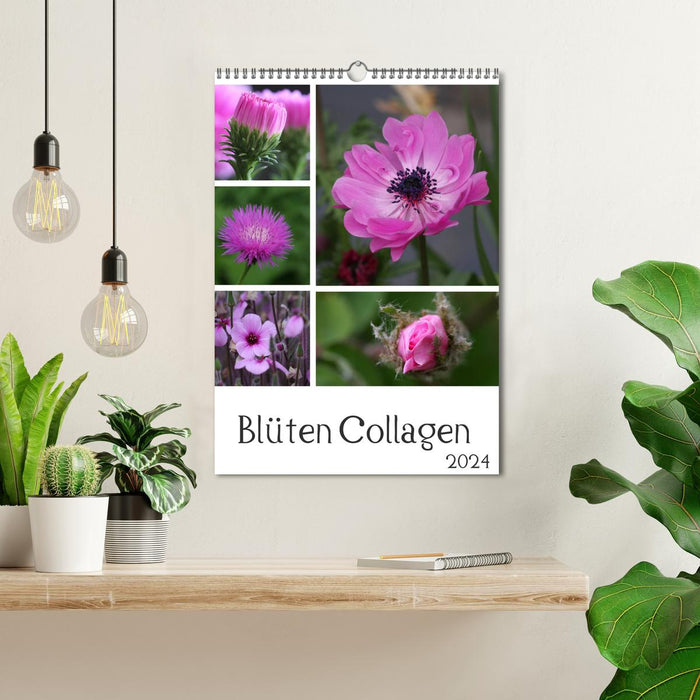 Flower collages (CALVENDO wall calendar 2024) 